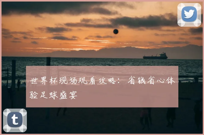 世界杯现场观看攻略：省钱省心体验足球盛宴